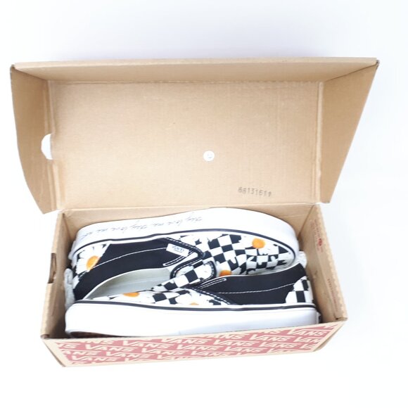 Vans Classic Slip On Love Me Not Daisy Flower Floral White Shoe Sneaker Womens 6 - Picture 12 of 12
